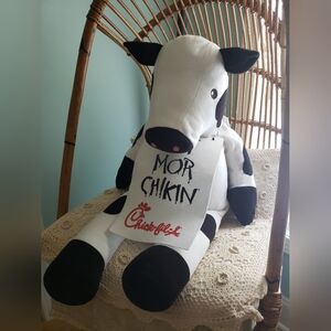 Chick-fil-A jumbo big large 36 inch vintage stuffed cow store display